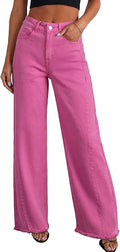 Straight Leg Jeans for Women,High Waisted Wide Leg Loose Stretchyfriend Denim Pants Bagy Bogy Jeans for Women
