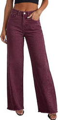 Straight Leg Jeans for Women,High Waisted Wide Leg Loose Stretchy Boyfriend Denim Pants Baggy Jeans for Women