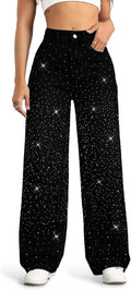 Straight Leg Jeans for Women,High Waisted Wide Leg Loose Stretchy Boyfriend Denim Pants Baggy Jeans for Women