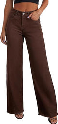 Straight Leg Jeans for Women,High Waisted Wide Leg Loose Stretchyfriend Denim Pants Bagy Bogy Jeans for Women
