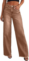 Straight Leg Jeans for Women,High Waisted Wide Leg Loose Stretchyfriend Denim Pants Bagy Bogy Jeans for Women